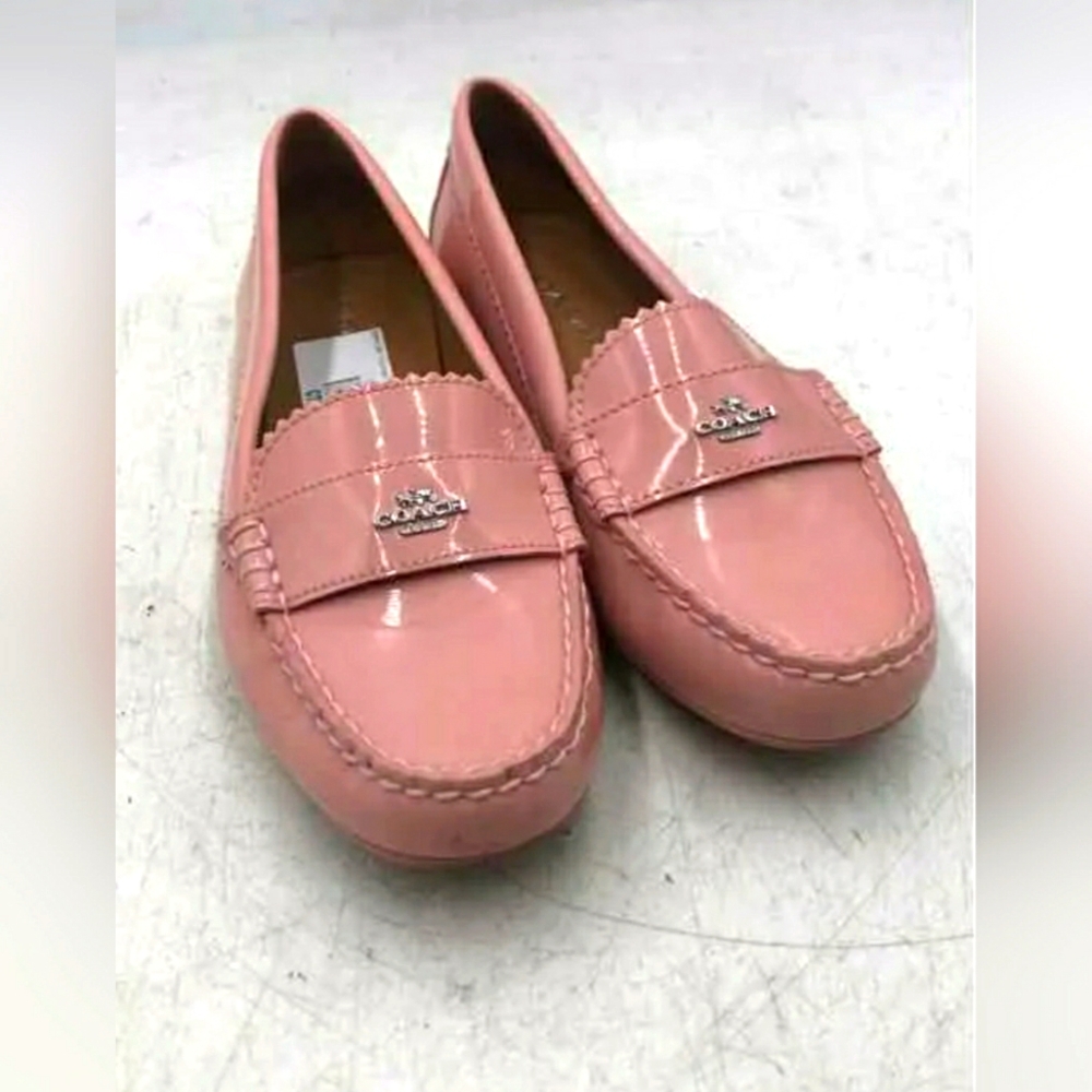COACH Odette A01424 Pink Leather Slip-On Low Top Loafer Flat Shoes Size 7 B